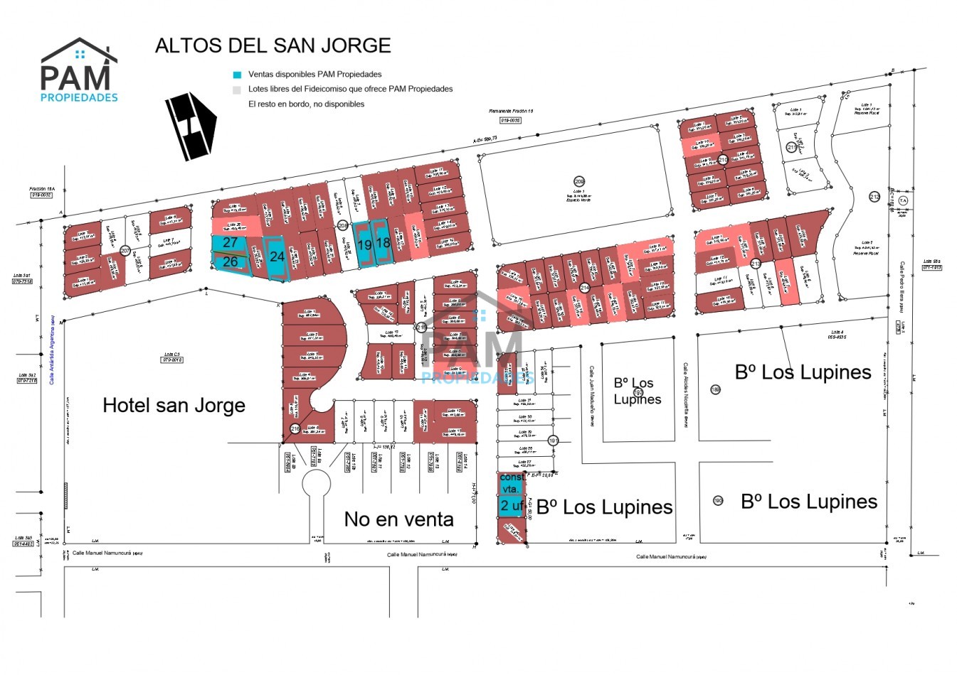 ULTIMOS LOTES DISPONIBLES- ALTOS DEL SAN JORGE- Lote 27, Manzana 208.-